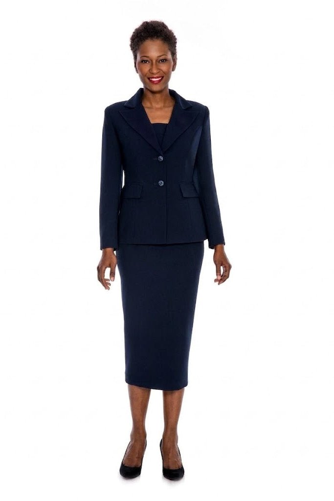 Classic Two-Button Blazer & Midi Skirt Suit Set - Especially Yours