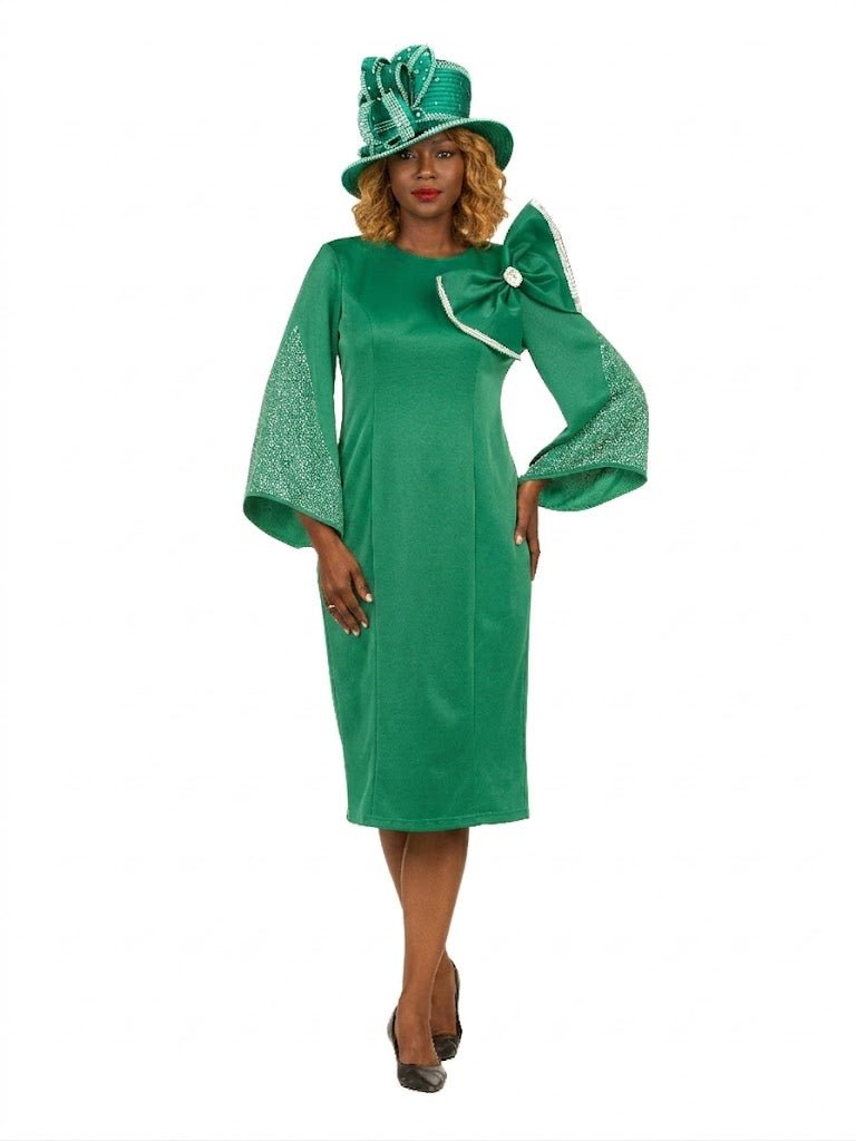 Stoned Bell Slv Shift Dress w/ Ovsz Bow - Especially Yours