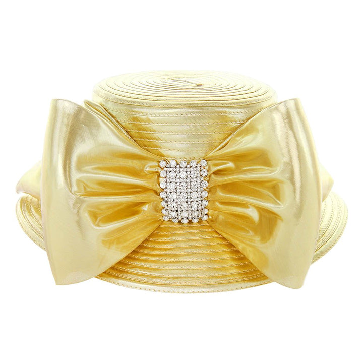 Braid Bow Stone Accented Hat - Especially Yours