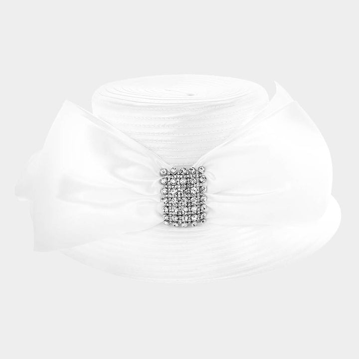 Braid Bow Stone Accented Hat - Especially Yours