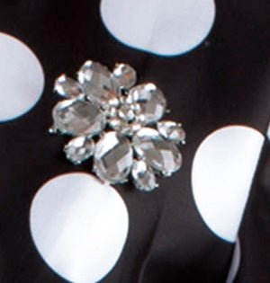 Satin Dress with Rhinestone Brooch - 4497 - Especially Yours