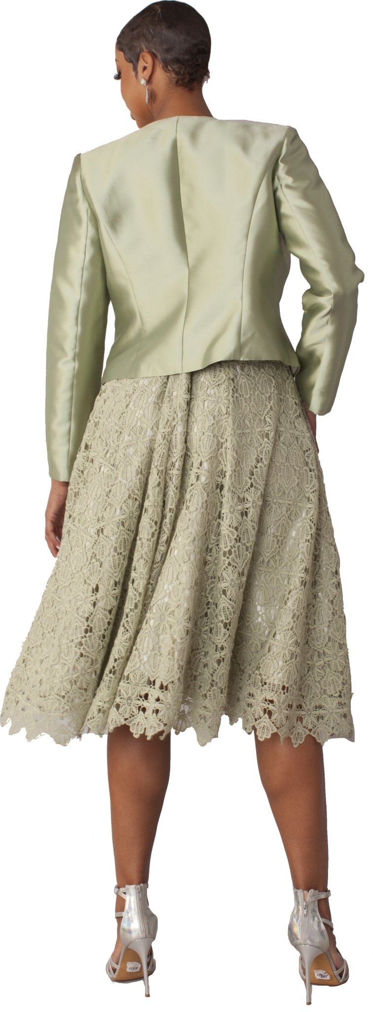 Lace Church Dress with Satin Jacket Set - 4529 - Especially Yours