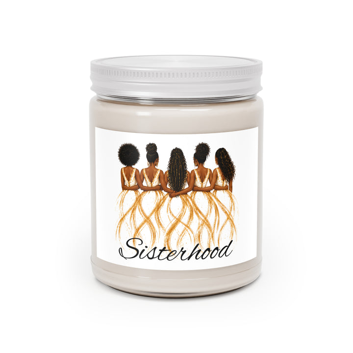 Sisterhood Soy Candle — 9oz Scented Jar with White Lid