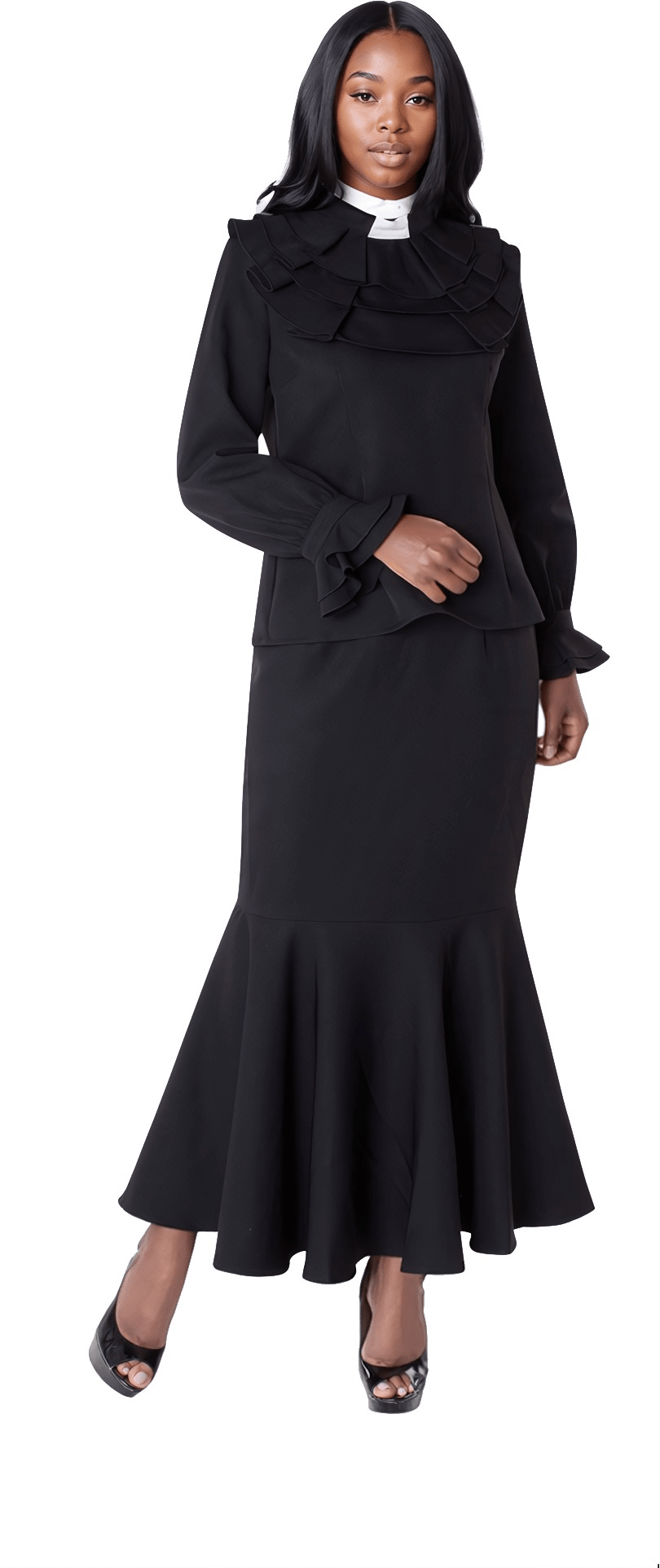 Divine Elegance Two - Piece Ruffle Church Set - 4601 - Especially Yours