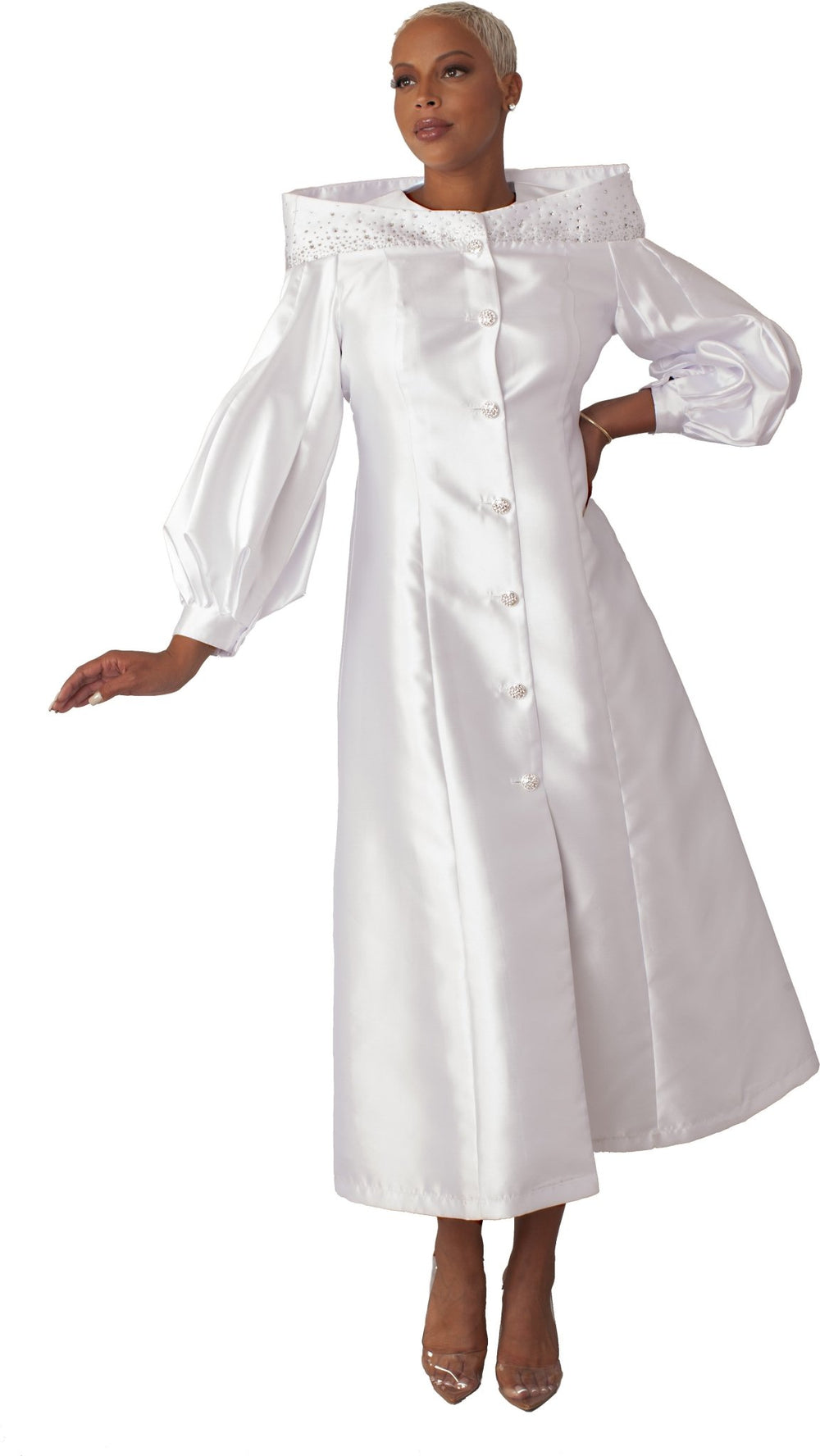Elegant Plus Size One - Piece Cassock Robe for Church Wear - 4801W - Especially Yours