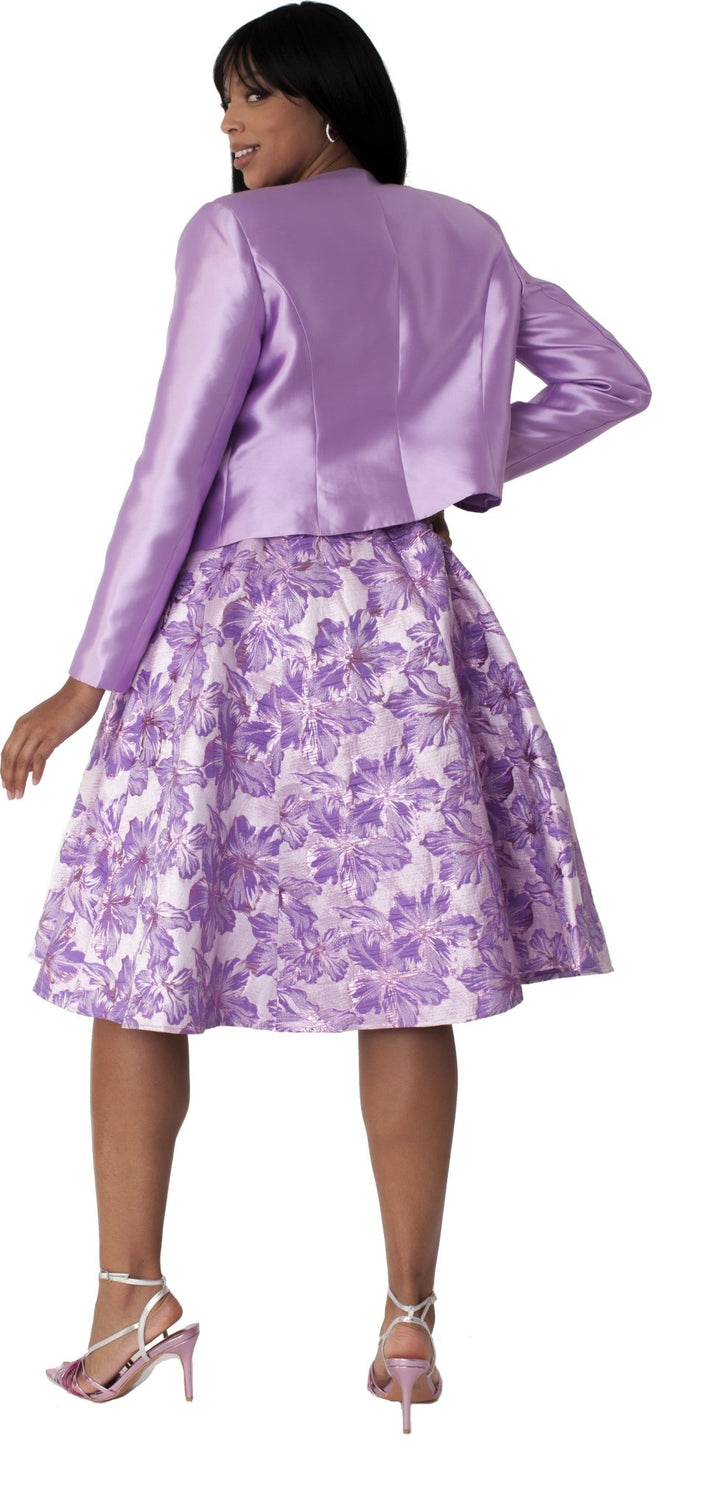 Plus Size Floral Brocade Church Dress with Jacket - 4819W - Especially Yours