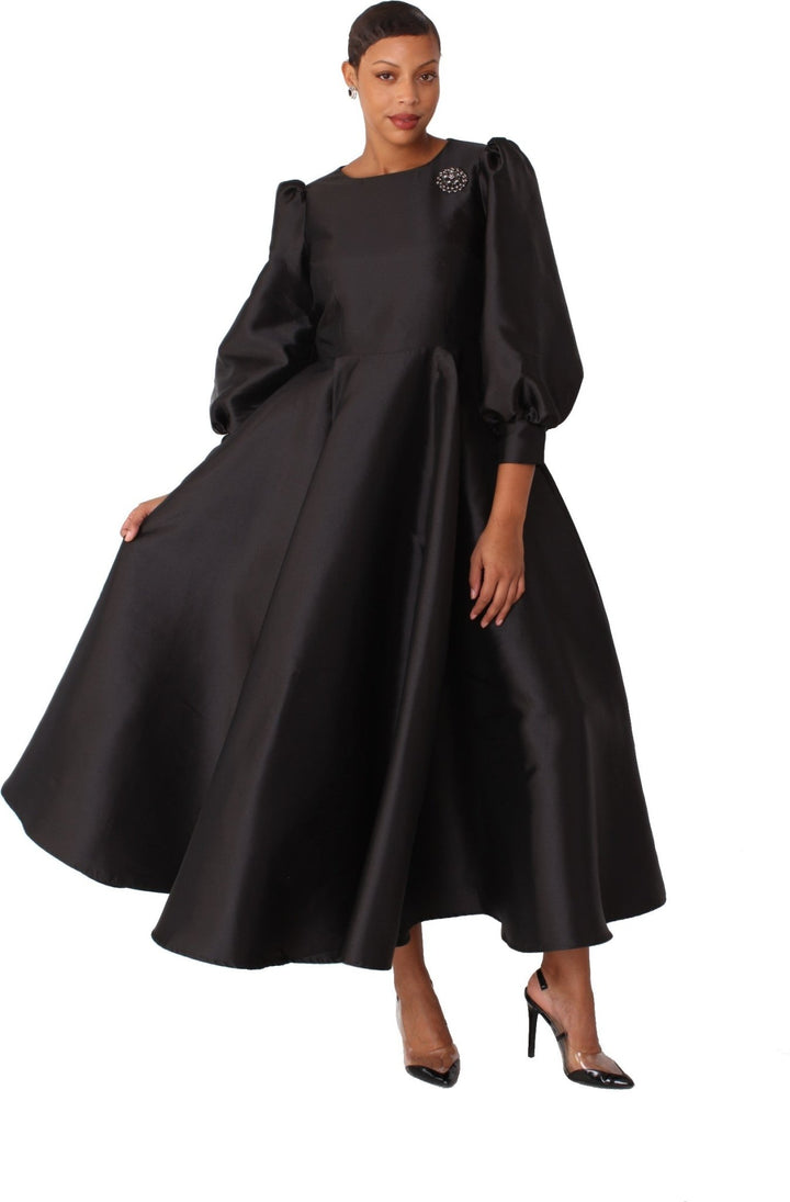 Elegant Long Dress with Bishop Sleeves - 4820 - Especially Yours