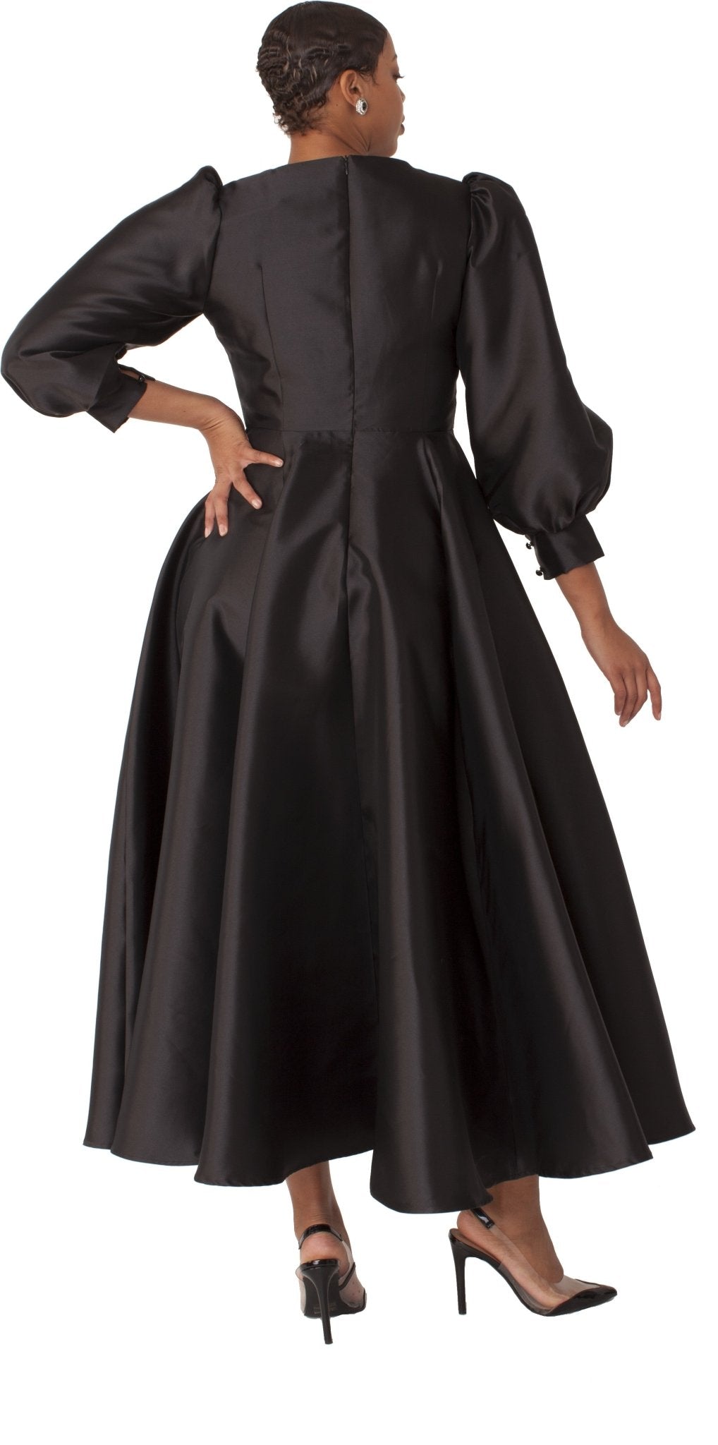 Elegant Long Dress with Bishop Sleeves - 4820 - Especially Yours