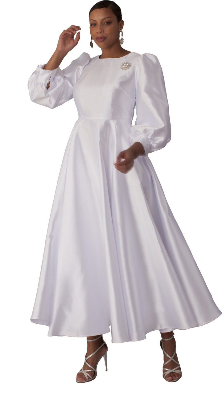 Elegant Long Dress with Bishop Sleeves - 4820 - Especially Yours