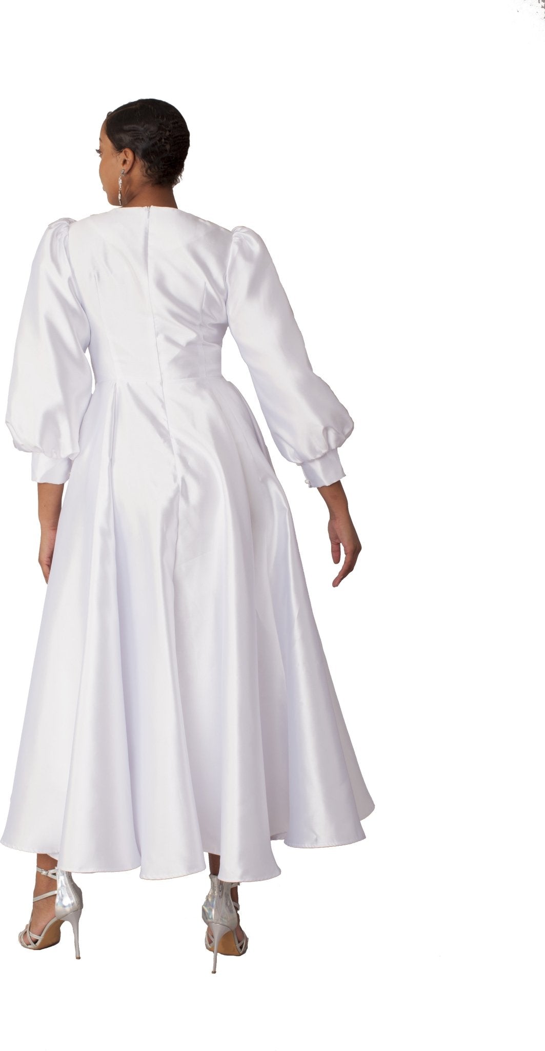 Elegant Long Dress with Bishop Sleeves - 4820 - Especially Yours