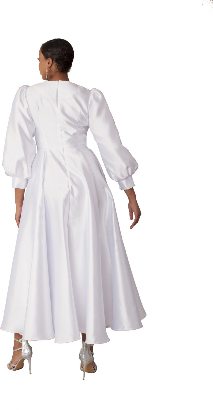 Elegant Long Dress with Bishop Sleeves - 4820 - Especially Yours