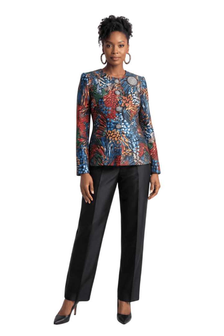 Abstract Print Jacket and Pant Set by Lily & Taylor - Especially Yours