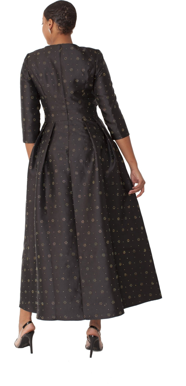 Elegant 3/4 Sleeve Rhinestone Embellished Church Dress - 4826 - Especially Yours