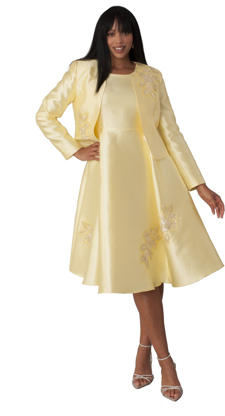 Plus Size Satin Dress and Jacket Set - 4833W - Especially Yours
