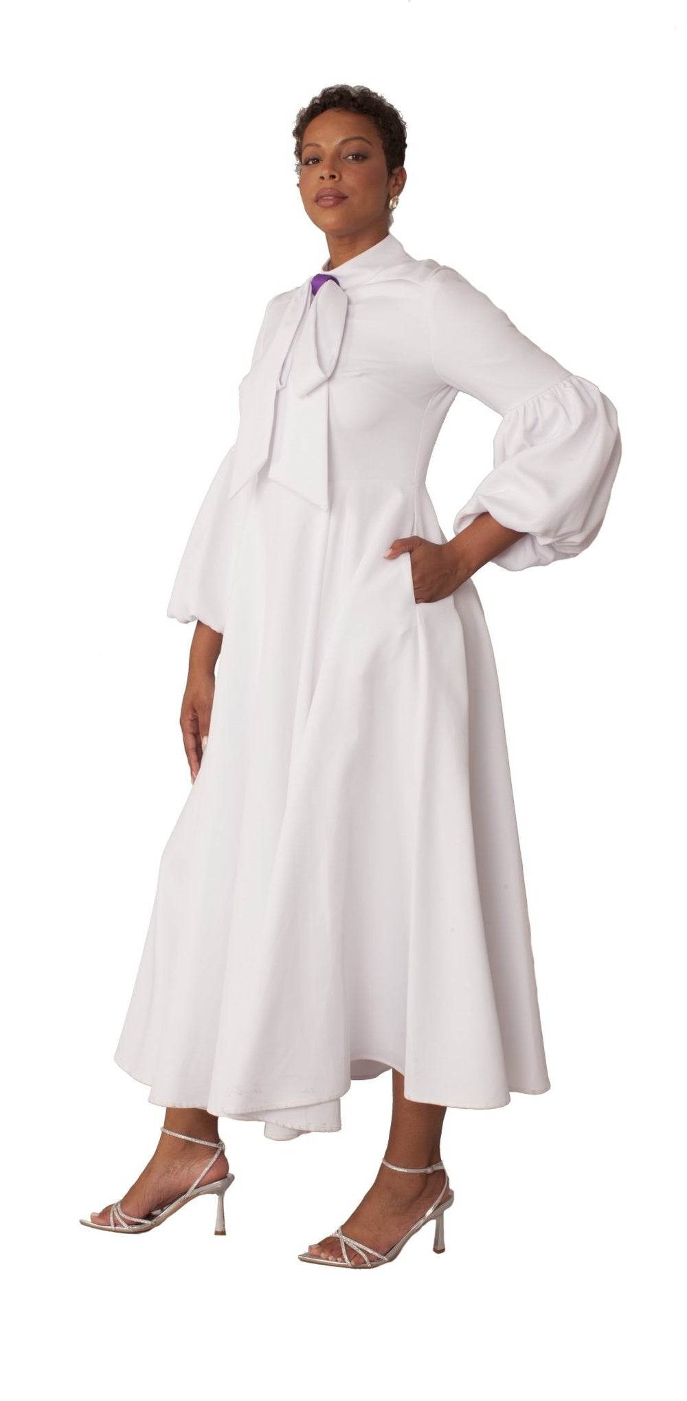 Plus Size Modest Clergy Dress with Bell Sleeves – 4846W - Especially Yours