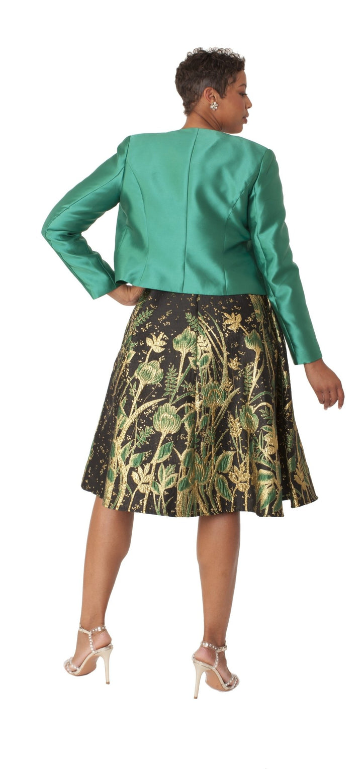 Elegant Two - Piece Brocade Dress & Jacket Set - 4853 - Especially Yours