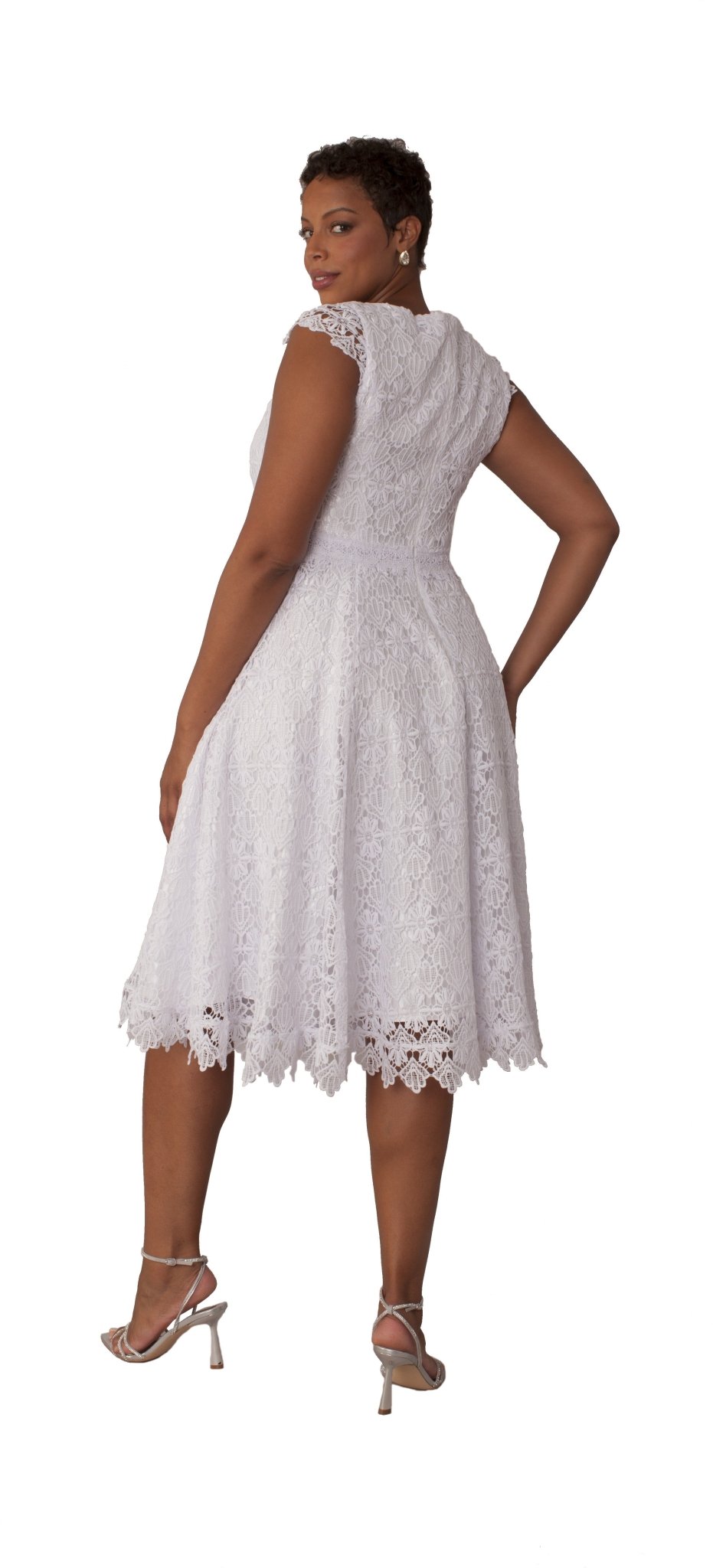 Elegant Two - Piece Lace Dress & Satin Jacket Set - 4856 - Especially Yours