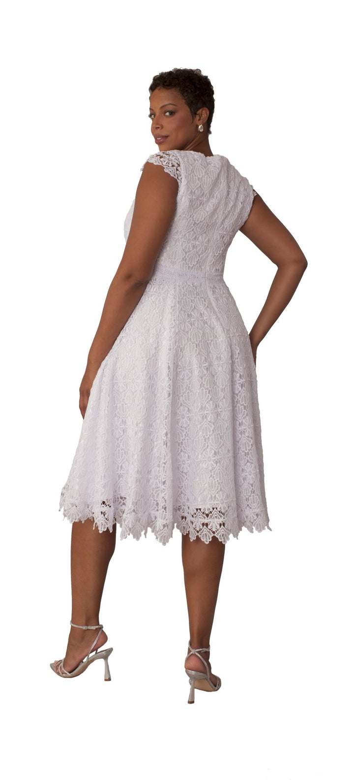 Elegant Two - Piece Lace Dress & Satin Jacket Set - 4856 - Especially Yours