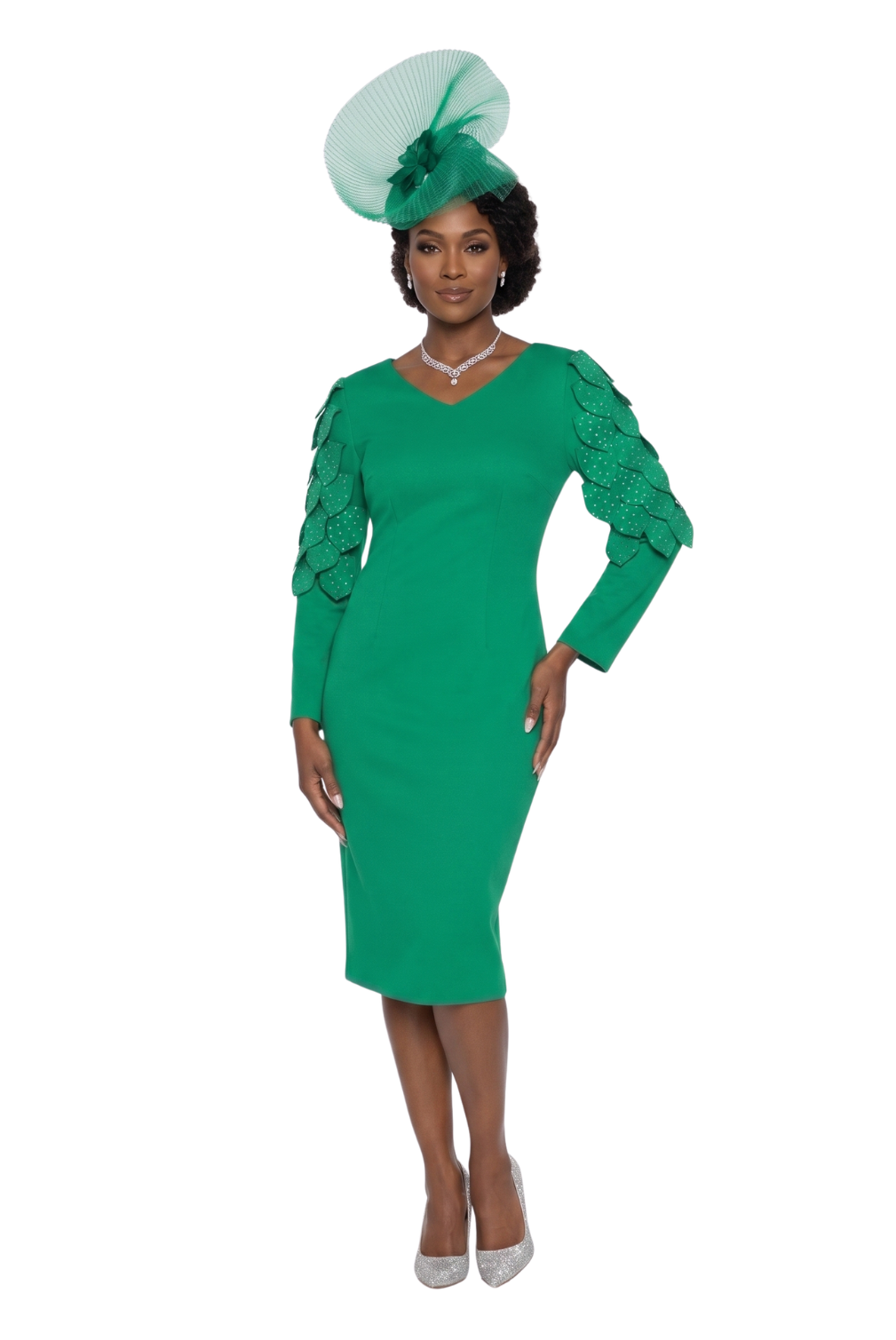 Embellished Sleeve Church Dress by Lily and Taylor