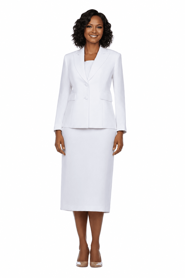 Classic Two-Button Blazer&Midi Skirt Suit-Plus - Especially Yours