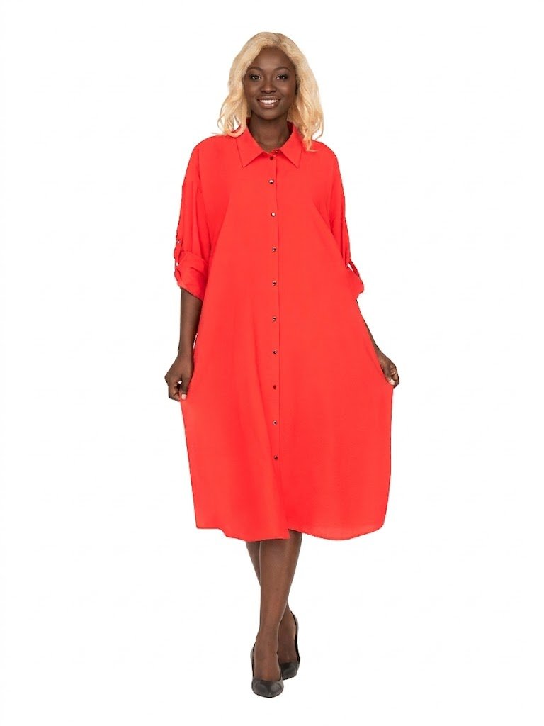 Flowy Button Down Shirt Dress - Especially Yours