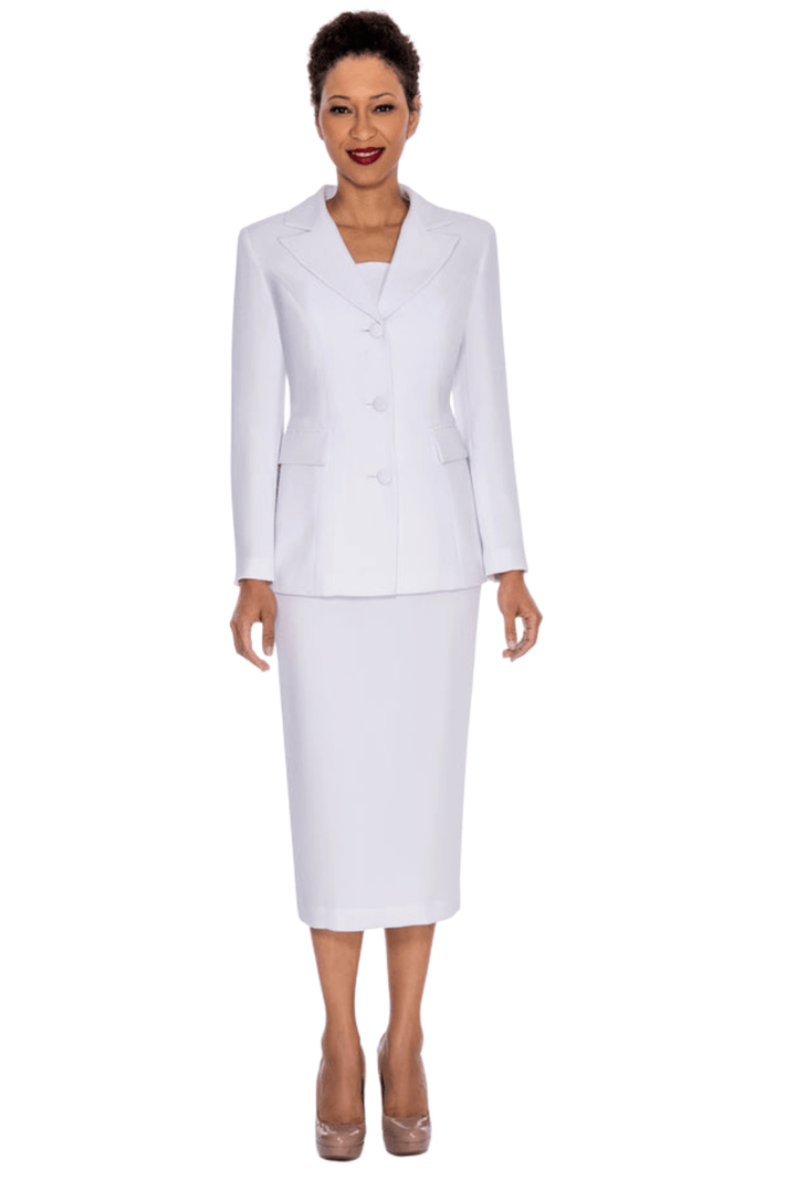 2pc Notch Collar 3-button Skirt Suit - Especially Yours