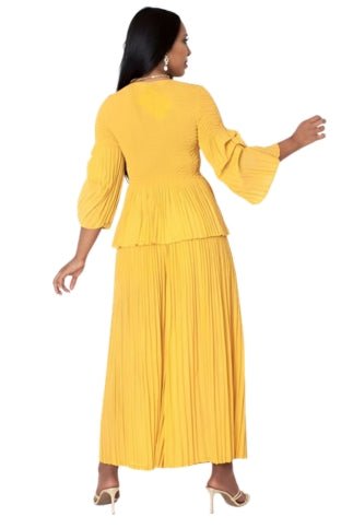 Ruched Sleeve Pleated Pantset - 82909 - Especially Yours