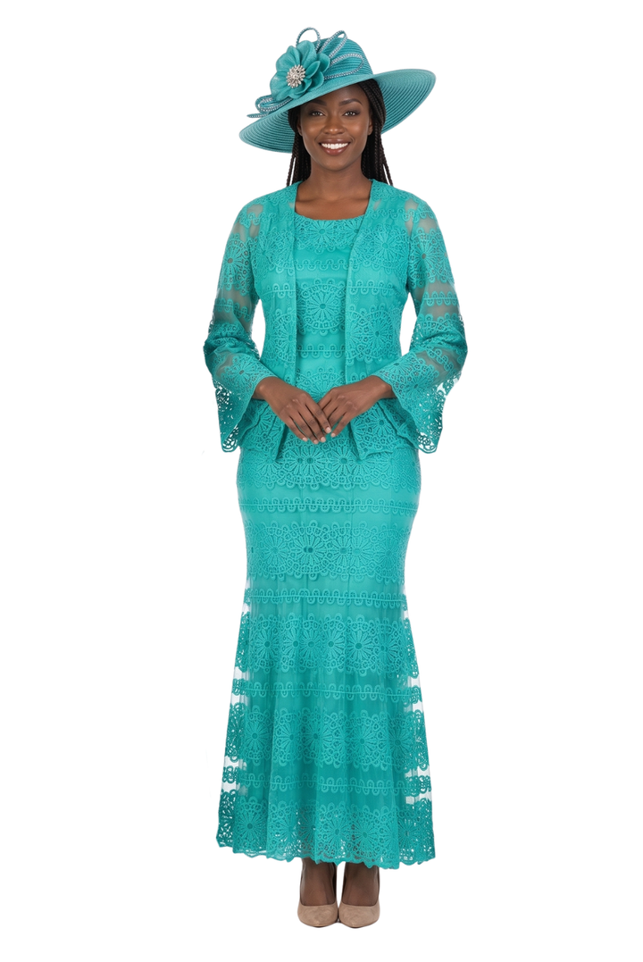 3pc Lux Lace Maxi Skirt Suit-Plus