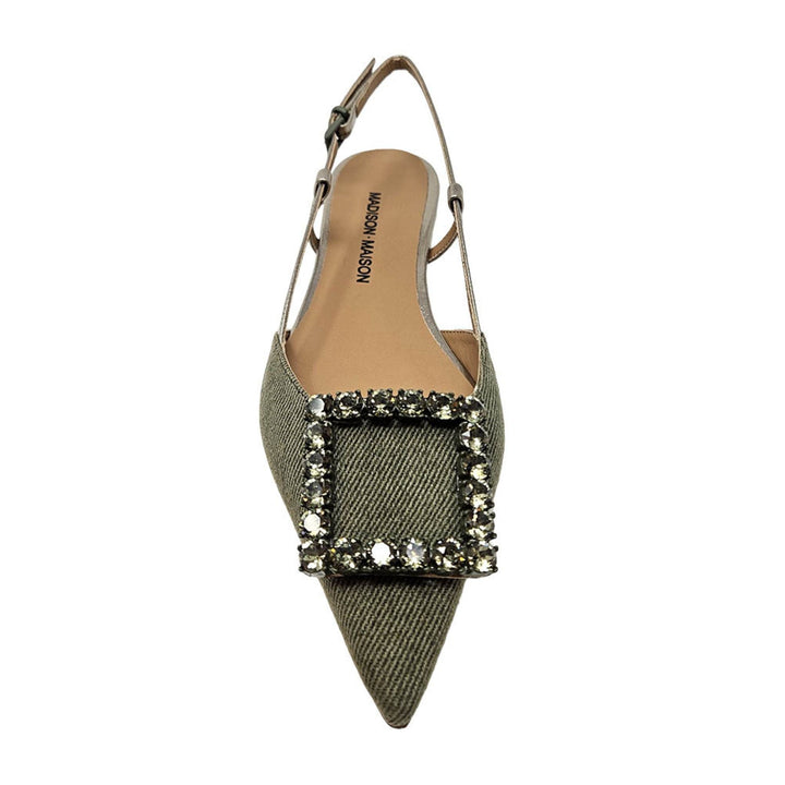 Khaki/Gold Sling Back Flat - Especially Yours