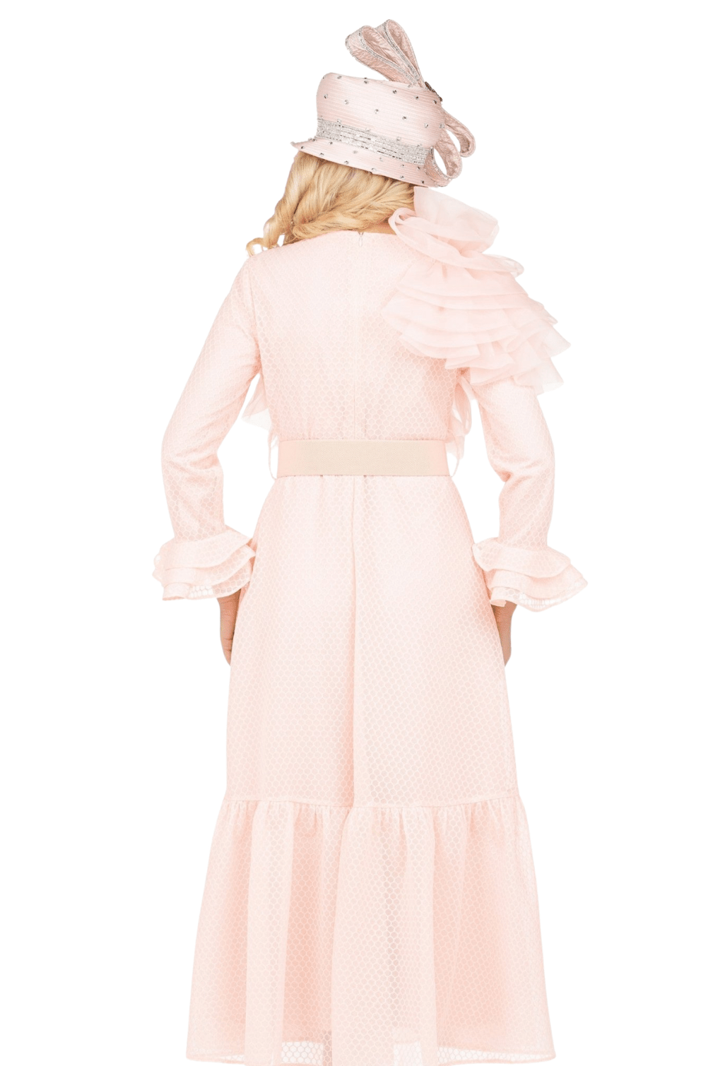 Honeycomb Mesh LS A - line Drs w/ Ovsz Org Flwr - Plus - Especially Yours