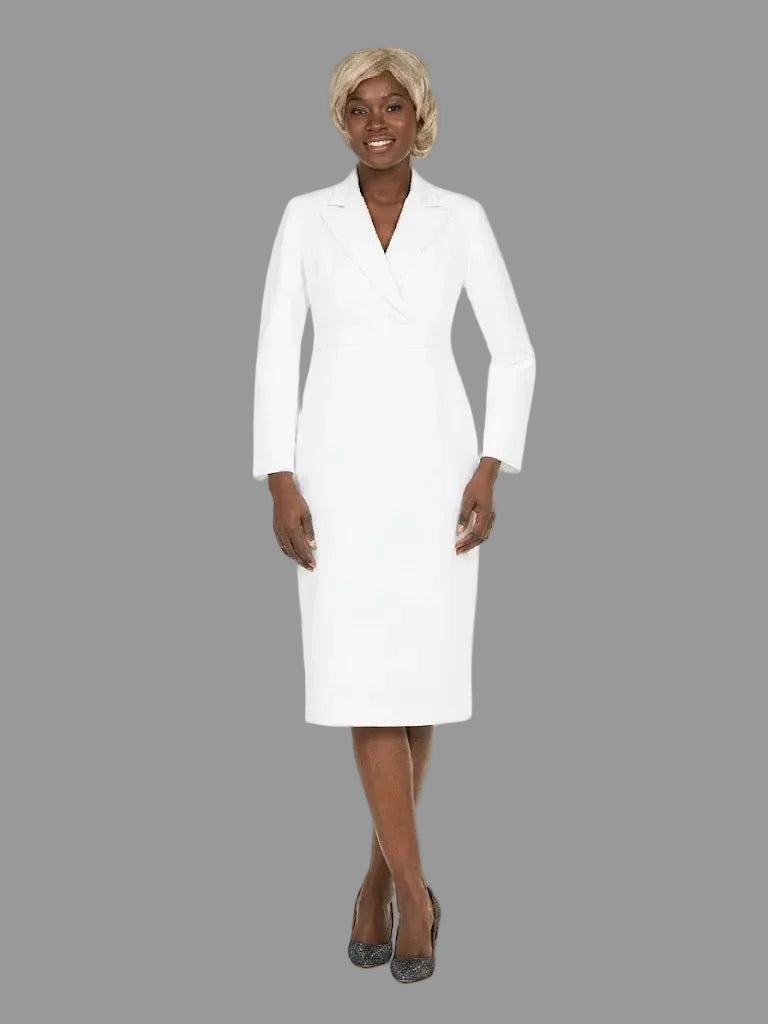 Notch Collar Long Sleeve Waisted Sheath Dress - Especially Yours