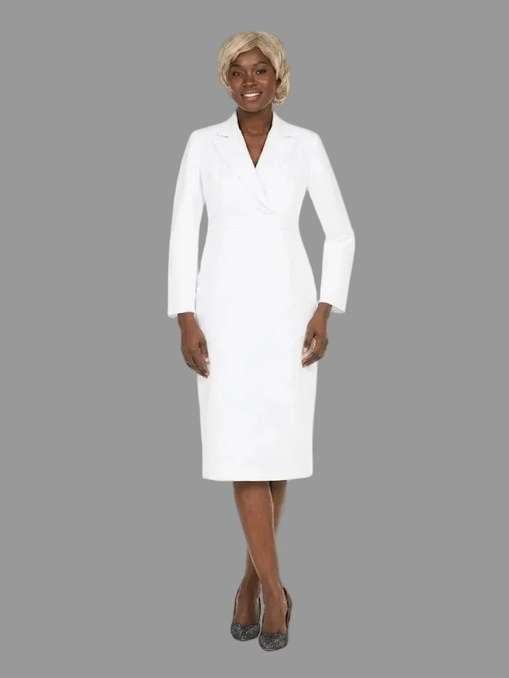 Notch Collar Long Sleeve Waisted Sheath Dress - Especially Yours