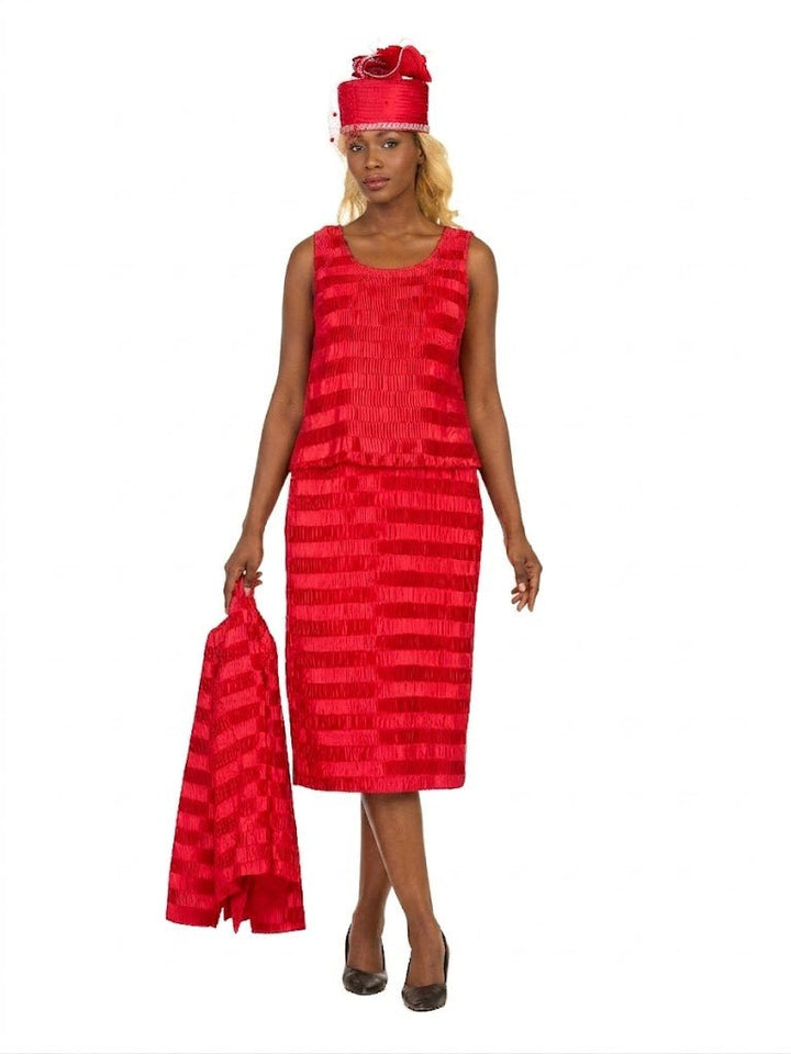 Classic Crinkle Satin 3pc Suit Ensemble-Plus