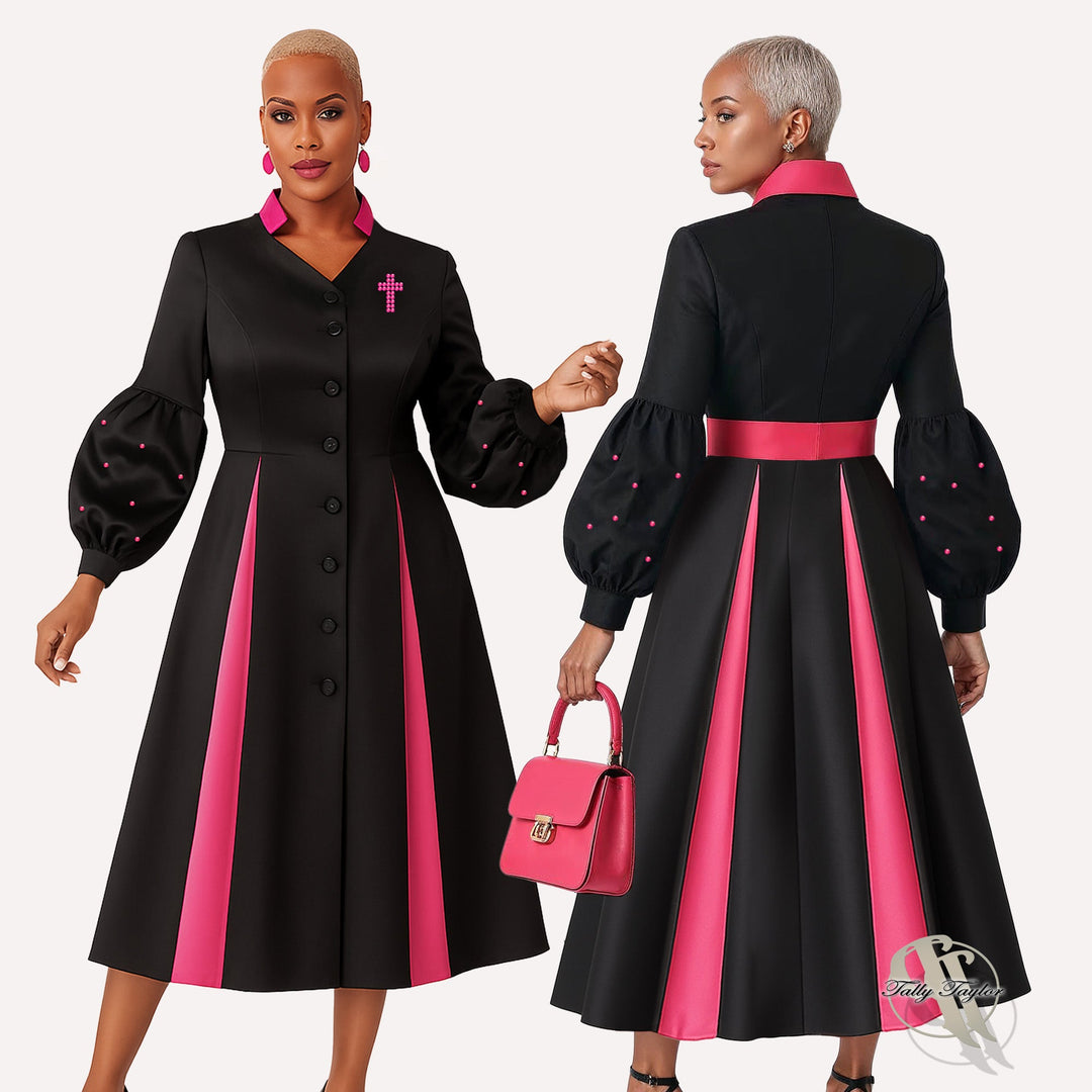 Womens Clergy Collar Cassock Robe -4730