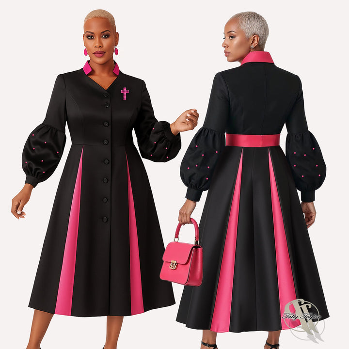 Womens Clergy Collar Cassock Robe -4730