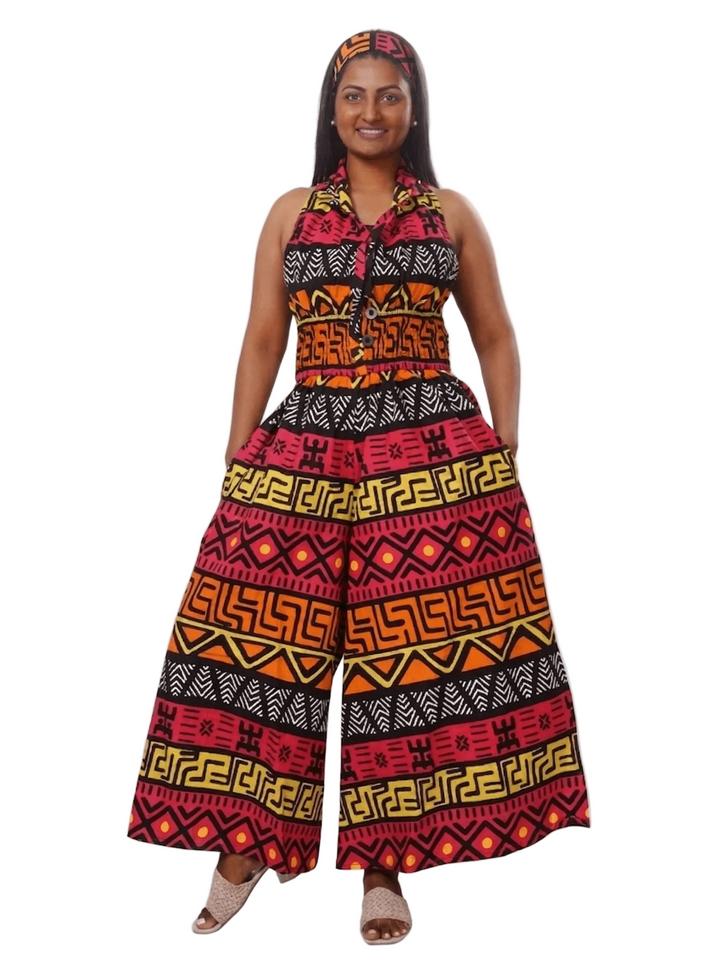 Batik Print Halter Jumpsuit - Especially Yours