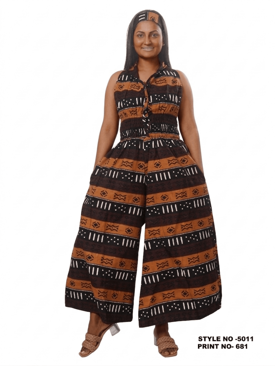 Batik Print Halter Jumpsuit - Especially Yours
