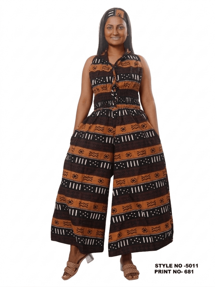 Batik Print Halter Jumpsuit - Especially Yours
