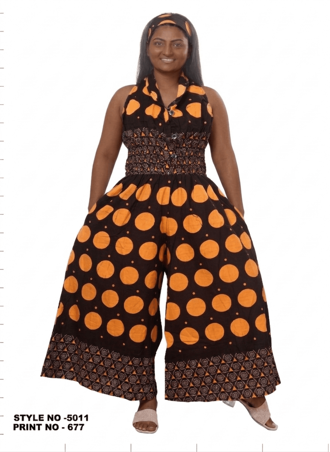 Batik Print Halter Jumpsuit - Especially Yours