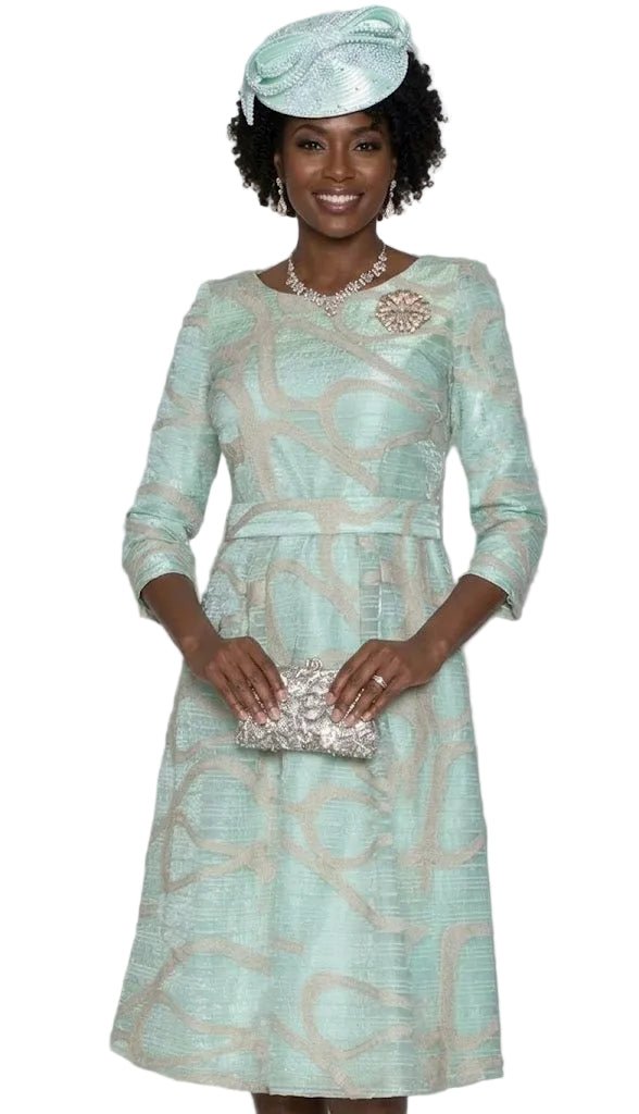 Metallic Rose Jacquard A-Line Sheath Dress by Lily & Taylor