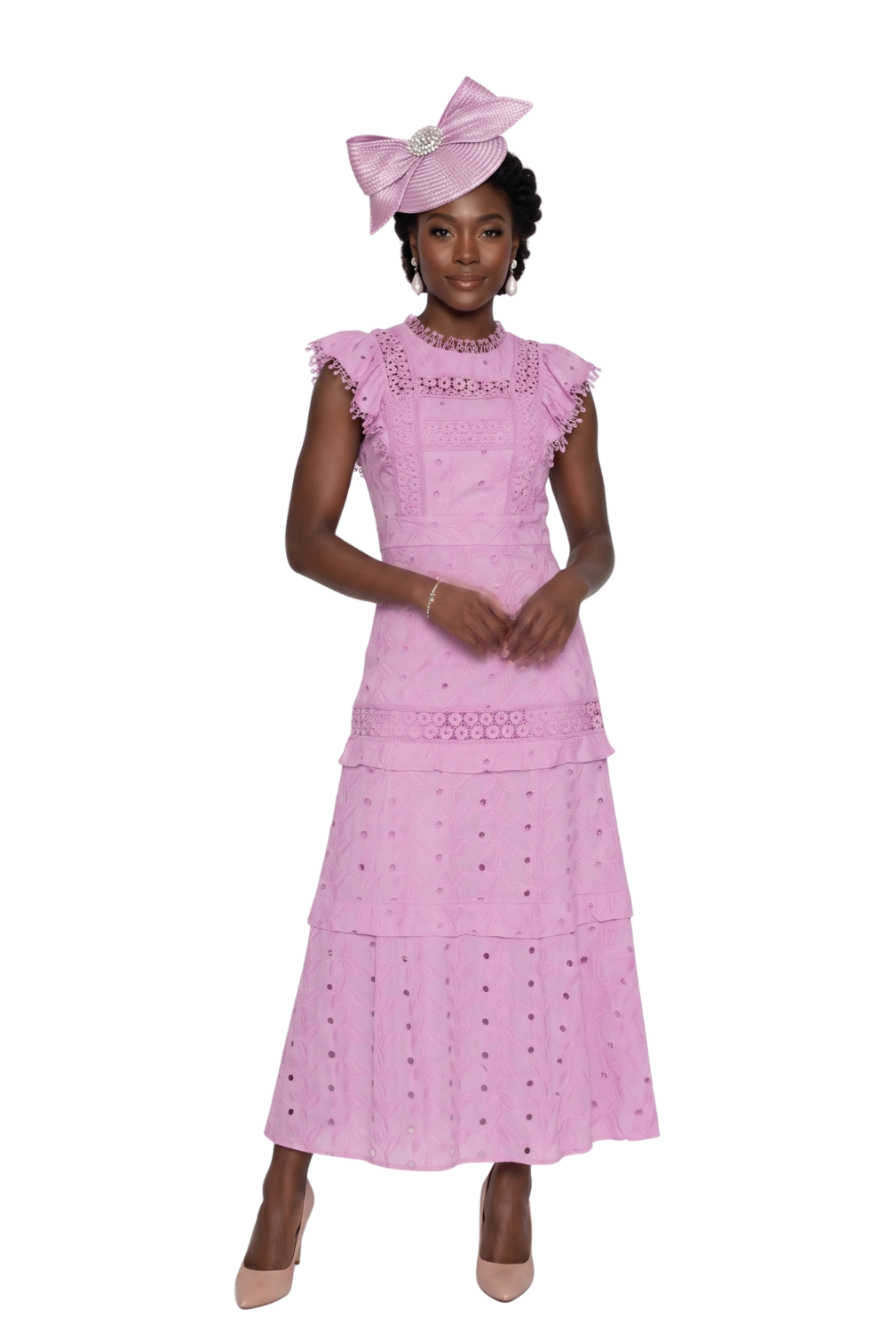 Eyelet Lace Maxi Dress by Lily & Taylor