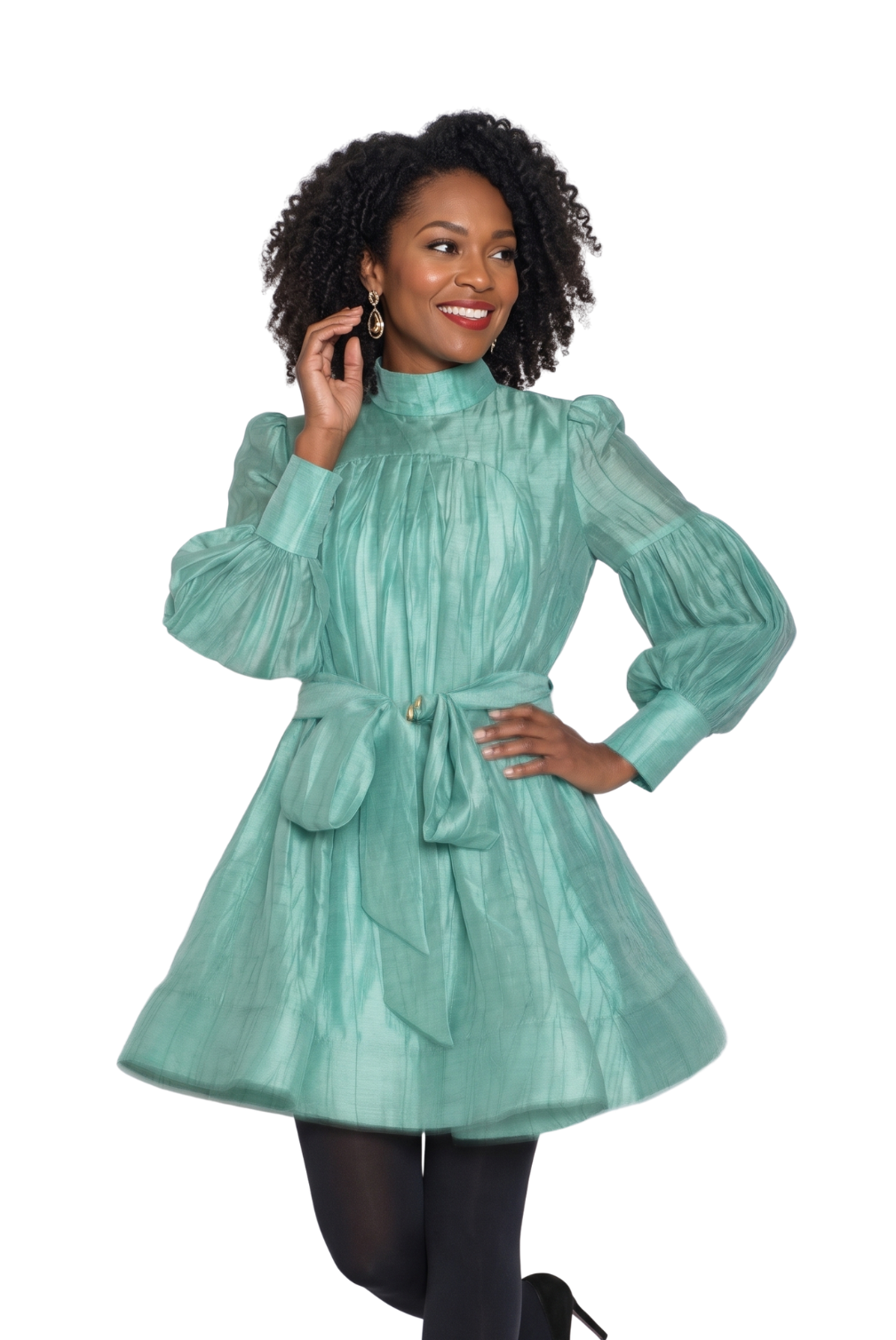 Belted Flare Mini Dress by Lily & Taylor