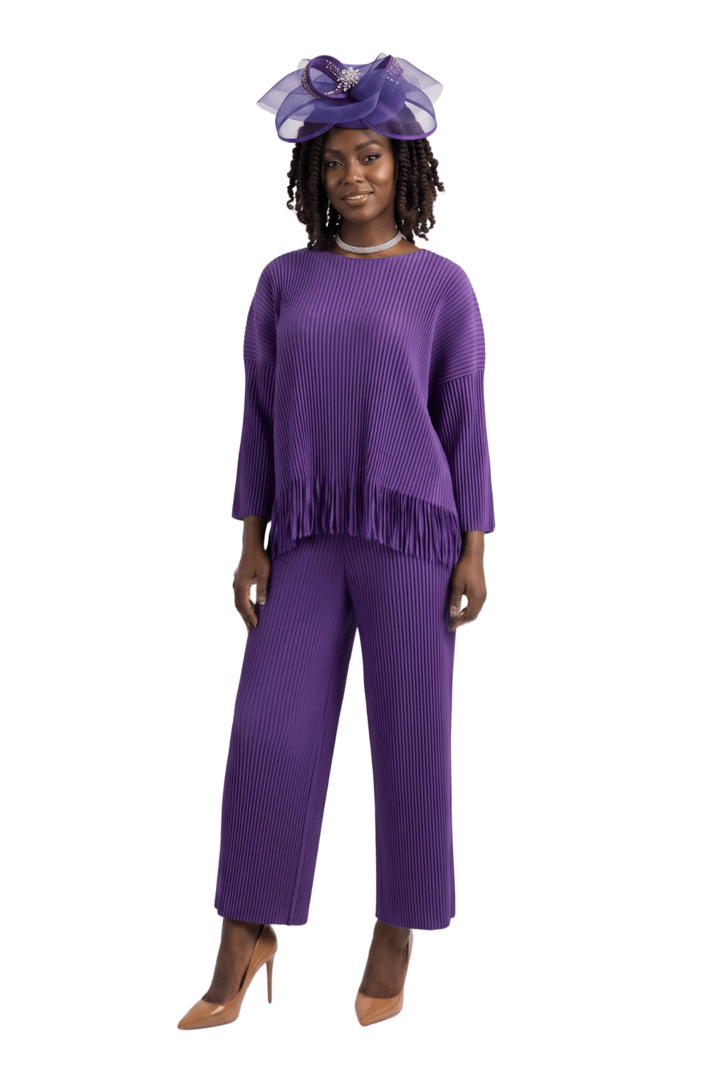 Pleated Knit Top and Pant Set by Lily & Taylor - Especially Yours