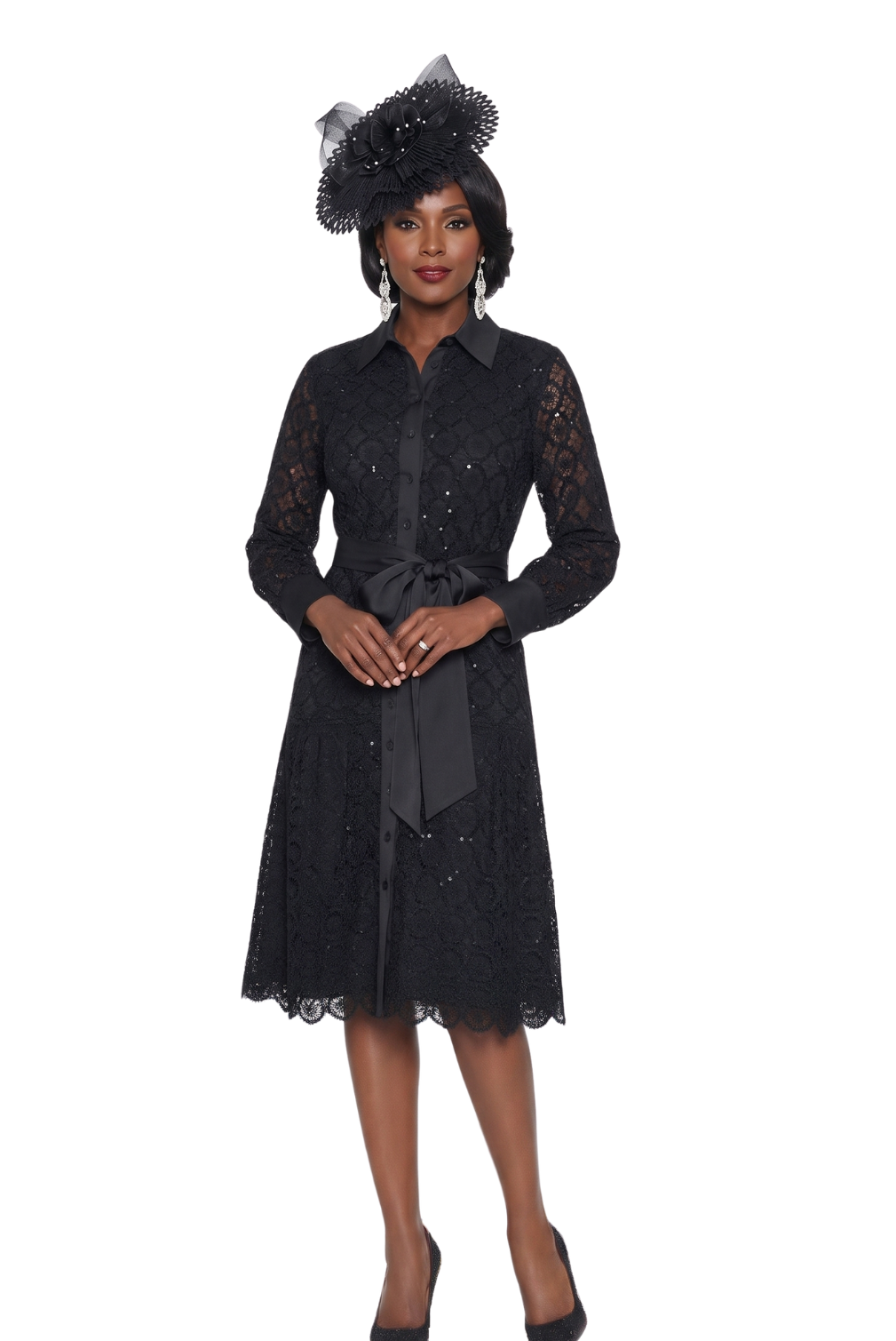 Lace Shirt Dress by Lily & Taylor