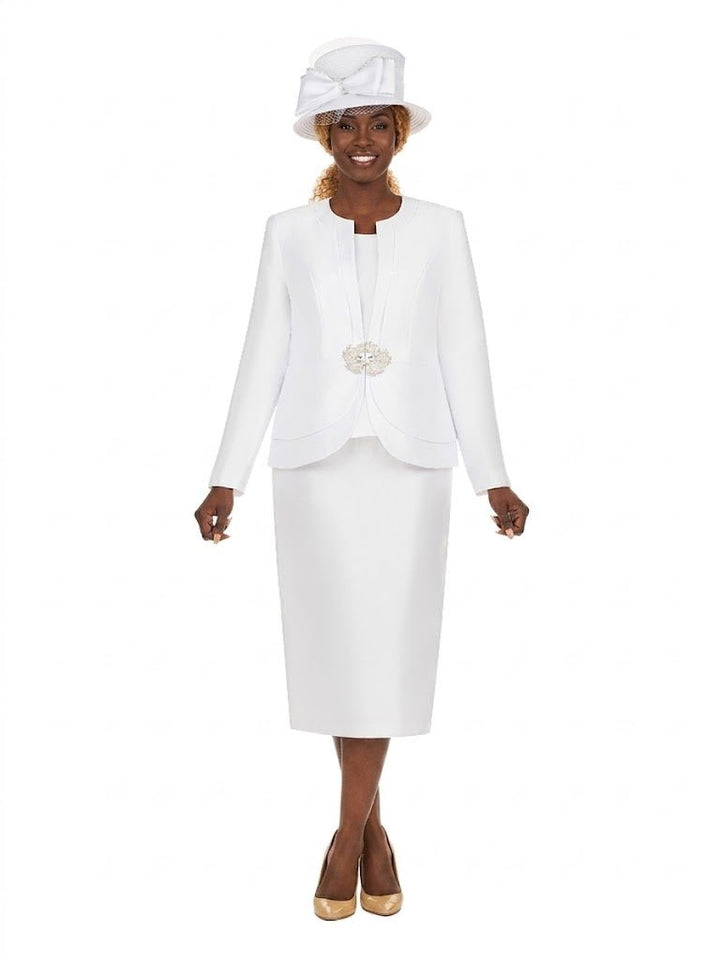 3pc Silky Twl Skt Suit w/ Layered Designs