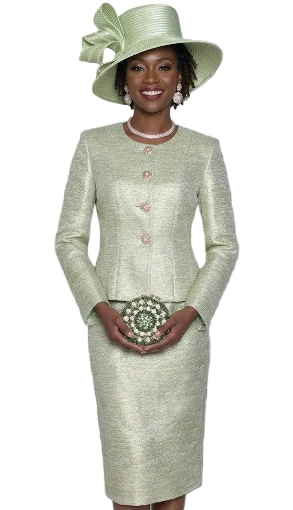 Shimmering Sage Two - Piece Skirt Suit by Lily & Taylor - Especially Yours