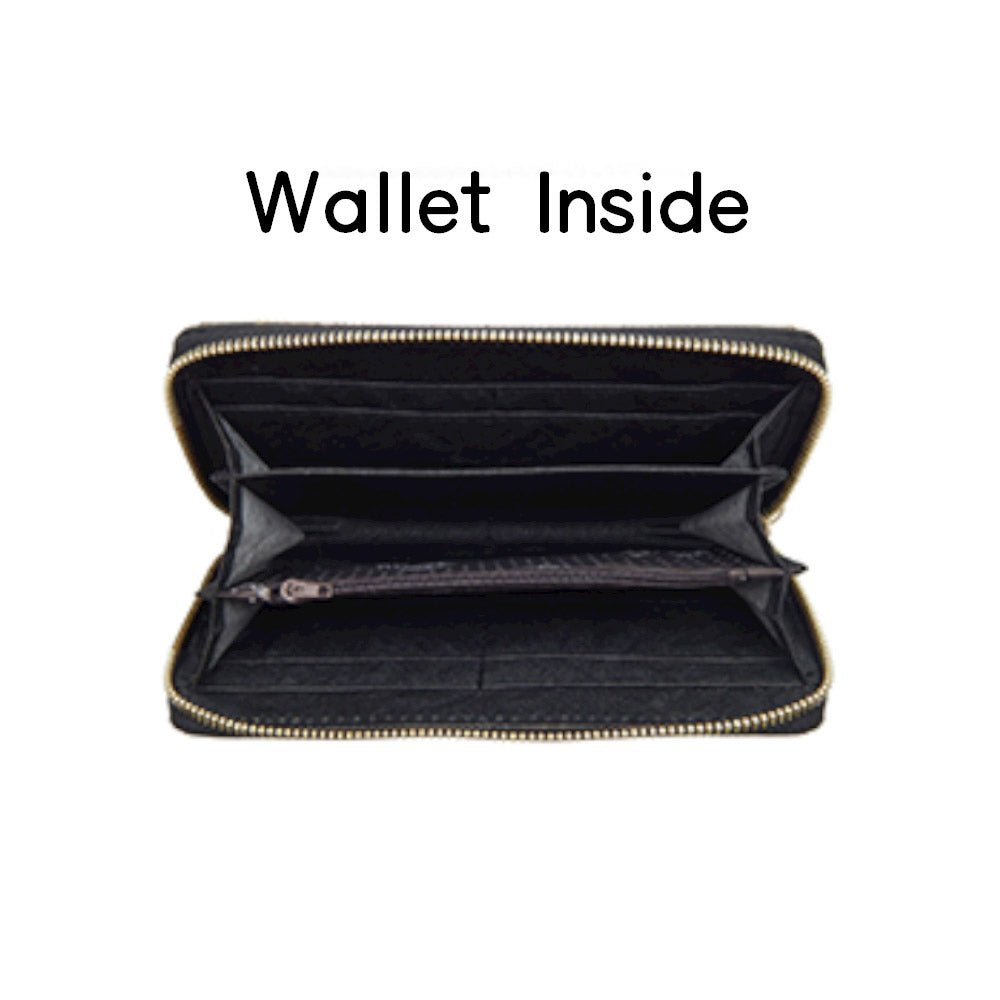 2PCS - Honey Bee Accented Snake Skin Patterned Faux Leather Tote Bag Wallet Set - Especially Yours