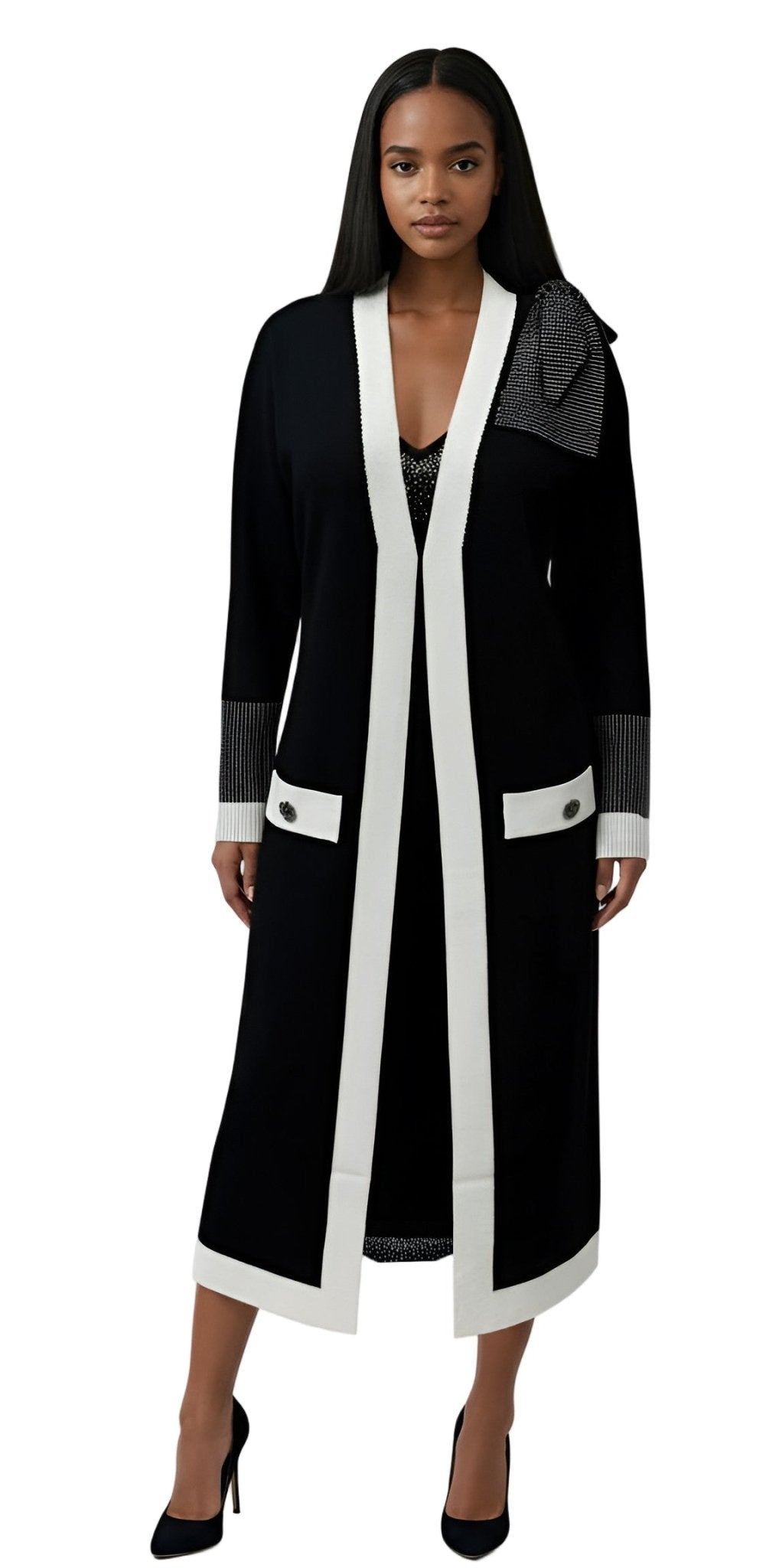 Camille Trim Knit Jacket Dress – Plus Size 5312W - Especially Yours