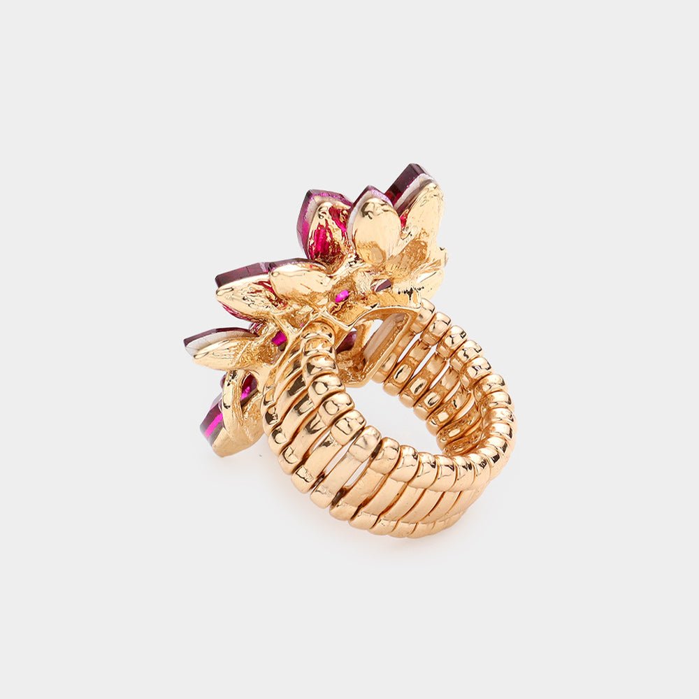 Marquise Crystal Cluster Stretch Ring - Especially Yours