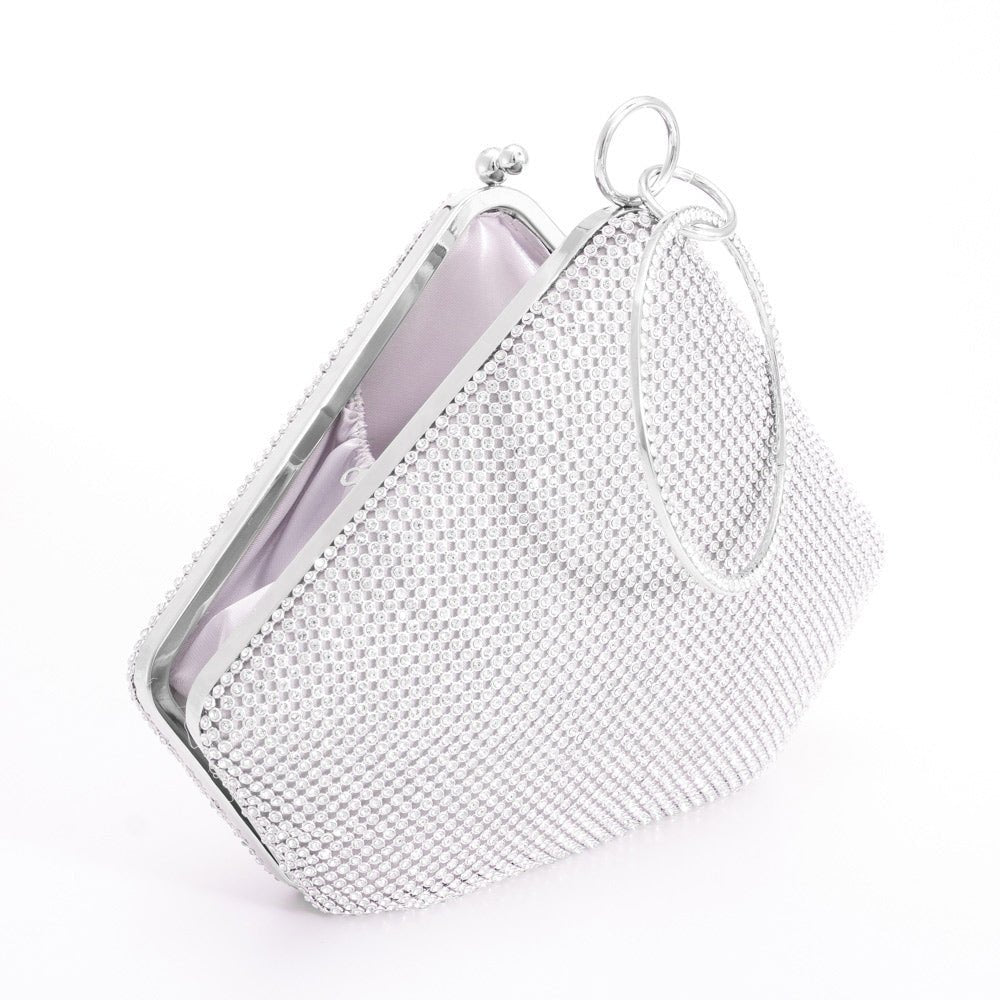 Bling Angled Evening Tote Crossbody Bag